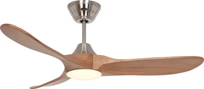 Produktbild von Deckenventilator CasaFan 312264 ECO GENUINO-L mit Licht 122cm Naturholz gebürstetes Chrom
