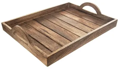 Obrázok produktu pre Servírovací podnos z dreva - 40,5 x 30,5 cm - Hnedý