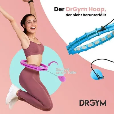 Produktbild von Hula-Hoop für Erwachsene mit Gewichtsball, intelligenter Hula-Hoop, Hula-Hoop-Reifen zur , Sportausrüstung für den Heimgebrauch, farbenfroh, zur Kalorienverbrennung