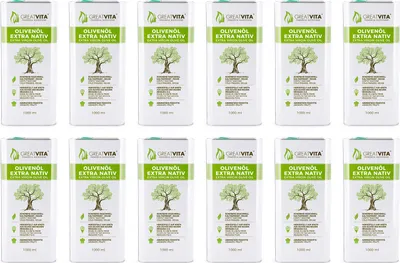 Produktbild von GreatVita Olivenöl 12x 1000 ml im Kanister | griechisches Oliven-Öl
