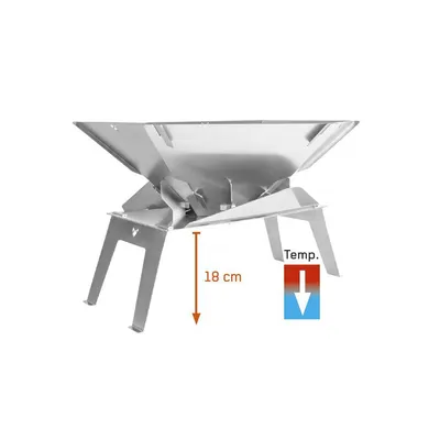Immagine prodotto di FENNEK - Hexagon Stand-up - Base per braciere in acciaio inossidabile a incastro