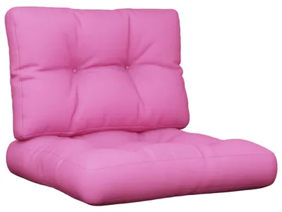 Image de vidaXL Coussin pour palette 2 pcs. tissu rose