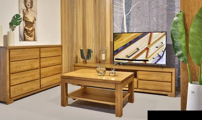 Immagine prodotto di Wohnzimmer Holz Möbel Set Massive Kommode Sideboard Couchtisch rtv 3tlg. Set