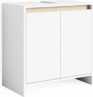 Produktbild von Vicco Waschbeckenunterschrank Emma, 58 x 60 cm, Weiß/Sonoma