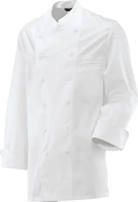 Produktbild von Kochjacke mit Knöpfen langarm Gr. 42  : 100% Baumwolle : weiß : 42