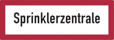 Produktbild von Dreifke® Feuerwehrschild, Sprinklerzentrale - DIN 4066 | Alu geprägt | 420x14...