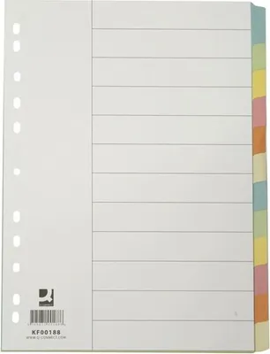 Image de Intercalaires Q-C-A4, marge.barre, 12 feuilles