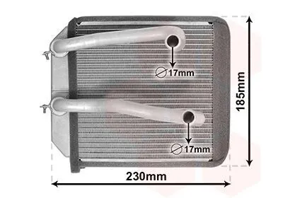 Image de VAN WEZEL 32006260 Échangeur thermique Chauffage intérieur Radiateur pour MITSUBISHI L 200 (K7T, K6T)