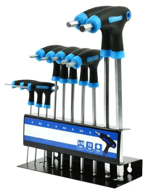 Produktbild von Innensechskant-Stiftschlüssel-Satz T-Griff – 10-tlg. 2–10 mm