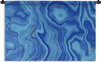 Produktbild von MuchoWow® Wandteppich Wandbehang Marmor - Gold - Himmel 150x100 cm Tapisserie Dekoration Wandtuch - Waschbar - Tapisserien - Wand-Decke