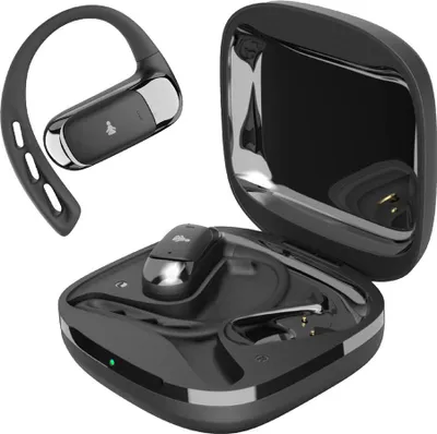 Productafbeelding van FITPADDY Sportieve oordopjes, draadloos, geschikt voor telefoongesprekken/muziek, oordopjes met microfoon, zwart
