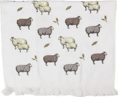 Produktbild von Clayre & Eef CTNSF Gästetuch 40x66 cm Weiß/Braun