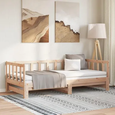 Immagine prodotto di vidaXL Letto da giorno allungabile 90x200 cm in legno di pino massiccio