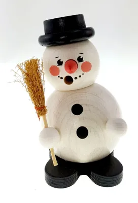 Produktbild von Räuchermann Schneemann mit Besen BxHxT 8,5x12x8,5cm NEU