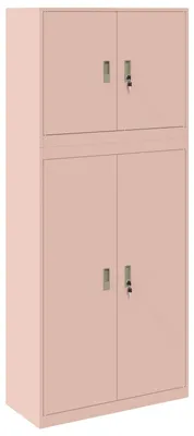Imagen del producto de Armario de almacenamiento, 2 unidades, color rosa, 90 x 40 x 210 cm, acero