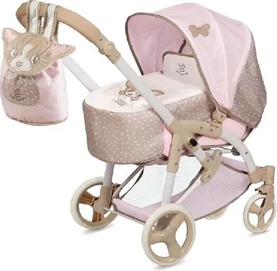 Produktbild von 3 in 1 faltbarer Puppenwagen mit Tragetasche 80 cm