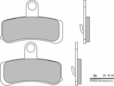 Obrázek produktu pro Brzdové destičky BREMBO Street ze slinutého kovu - 07HD15SA