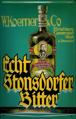 Produktbild von Blechschild Stonsdorfer Bitter Magenbitter retro Schild Werbeschild Nostalgieschild