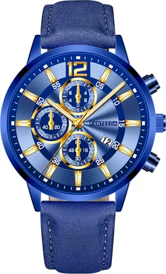 Produktbild von Sportliche Eleganz: Nico Uhr Blau/Golden 2 für Männer KP11717