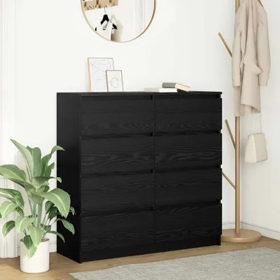 Obrázok produktu pre vidaXL Príborník čierny dubový vzhľad 100x35x99 cm materiál na báze dreva
