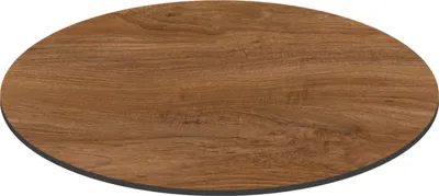 Produktbild von Runde HPL-Gartentischplatte 70 cm Dunkle Eiche - Oviala Opera