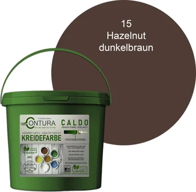 Produktbild von Contura BeGreen 1Kg. Kreidefarbe Shabby Chic Möbellack - 15 Hazelnut Dunkelbraun