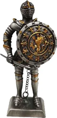 Produktbild von Zinnritter mit Rundschild und Morgenstern
