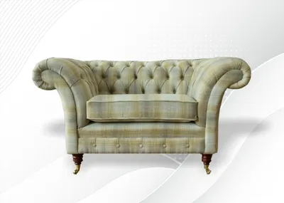Immagine prodotto di Design Chesterfield divano in tessuto poltrona 1,5 posti imbottita divani lounge club nuovo