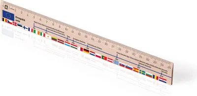 Obrázek produktu pro Metrie | Didakt-M07, Dřevěné pravítko s potiskem | Evropská Unie | 25 cm