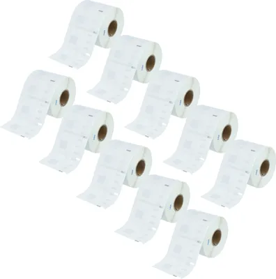 Produktbild von vhbw 10x Rolle 54mm x 11mm (1500 Etiketten) kompatibel mit Dymo LabelWriter SE450 Drucker Weiß