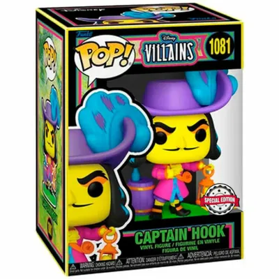 Zdjęcie produktu dla Funko POP Disney Villains 1081 Captain Hook blacklight Special Edition Limitowana Świecąca Figurka Kolekcjonerska