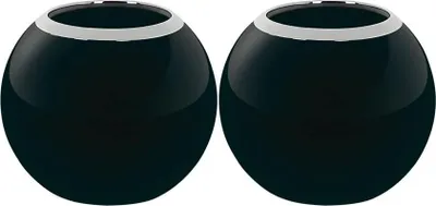 Produktbild von Spirella Zahnputzbecher Zahnbürstenhalter "Bowl" 8,5x10,5 cm Schwarz - 2 Stück