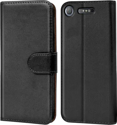Produktbild von Conie Klapp Tasche für Sony Xperia XZ1 Kartenfach Rundumschutz Hülle in Schwarz