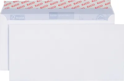 Image de Elco 74262.20 Enveloppe Proclima - C5/6 DIN long, extra-blanche, auto-adhésive, 100 g/qm, 25 pièces boîte