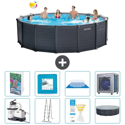 Produktbild von Graphite Panel Pool Rund - 478x124 cm - 9-teilig  S601