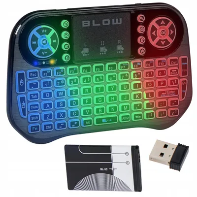 Obrázok produktu pre Blow Mini KS-6 Bezdrôtová klávesnica, mini, tenká, s LED dotykovým panelom