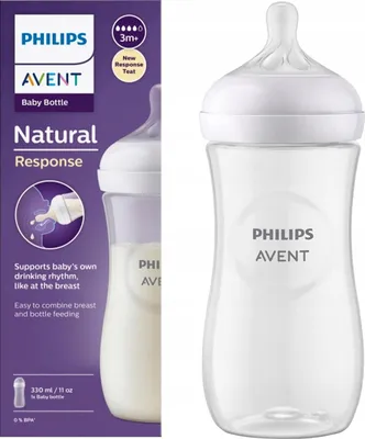 Produktbild von Philips AVENT Natural Response SCY906/01 Babyflasche 330ml, Sauger 4, schnelle Durchflussrate
