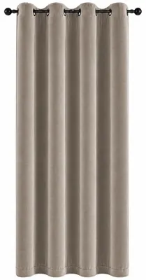 Produktbild von Vorhang Ösen Taupe Verdunkelung 140x245 cm Samt weich blickdicht Gardine