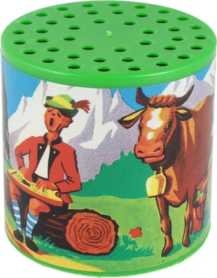 Produktbild von Tierstimmen Geräuschdose Kuh Alpenlandschaft Muh Dose grün