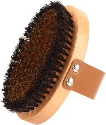 Produktbild von Trockenbürste Körper, Kupferborsten, natürliche Pferdehaare, Holzgriff, für Lymphdrainage