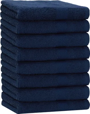 Produktbild von Betz 8 Stück Handtücher 50x100 cm PREMIUM  100% Baumwolle  Farbe: dunkelblau