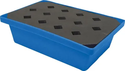 Produktbild von Schöller PE-Auffangwanne mit Rost für Kleingebinde 59,5x39,5x17cm, 22 Liter