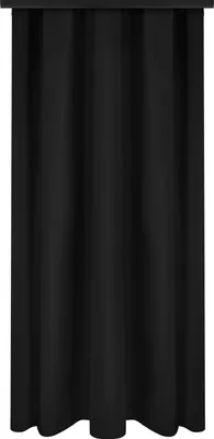 Produktbild von Vorhänge mit Kräuselband 140x160 cm 2 Stücke Schwarz Fertige Blickdichte Gardinen
