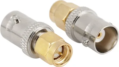 Image de 2pcs BNC Female to SMA Male Type RF Connector Coaxial Adapter Test Converter