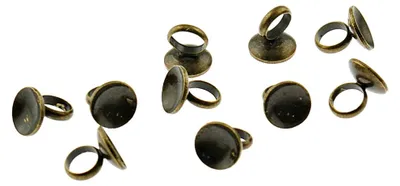 Produktbild von Vintageparts Aufhängung 6 mm für Hohlperlen, Antik Bronze, 6 Stück