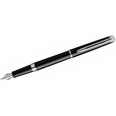 Produktbild von Waterman Hémisphère Füller | Hochglänzend Schwarz mit Chromzierteile | Füllfederhalter Mittlere Spitze | Geschenkbox
