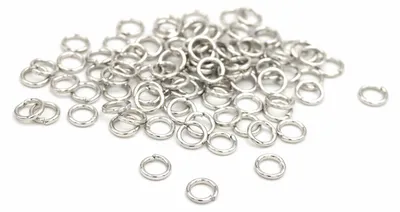 Produktbild von Vintageparts Biegeringe platinfarben 5mm Binderinge 100 Stück