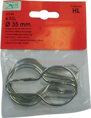 Produktbild von Nickelierter Duschring Blister à 6 - Vynex