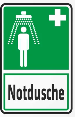 Produktbild von INDIGOS UG - Aufkleber - Sicherheit - Notdusche - 600x400 mm