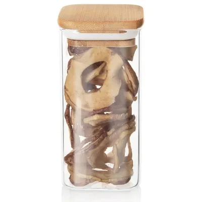 Immagine prodotto di Contenitore in vetro Bambù da cucina ermetico per alimenti sfusi 320 ml